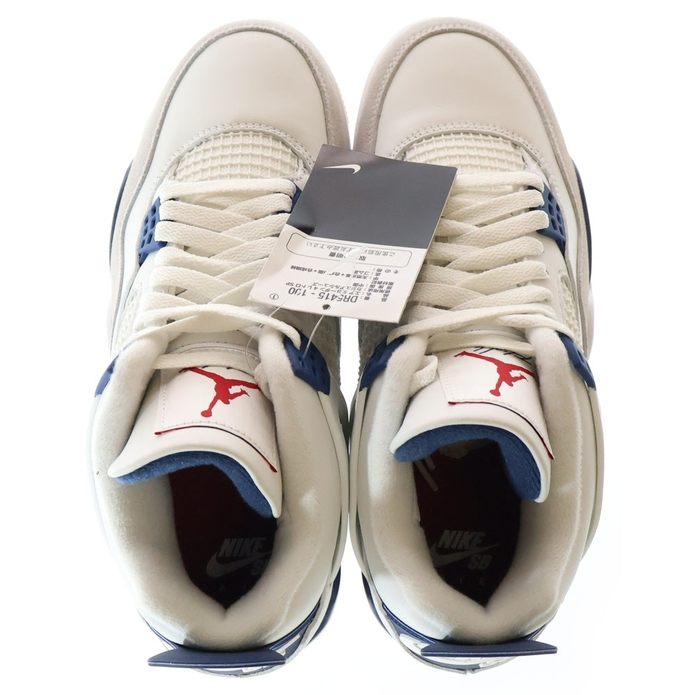 NIKE SB(ナイキエスビー) AIR JORDAN 4 RETRO SP エアジョーダン 4 レトロ ハイカットスニーカー ホワイト/ネイビー US8/26cm DR5415-100