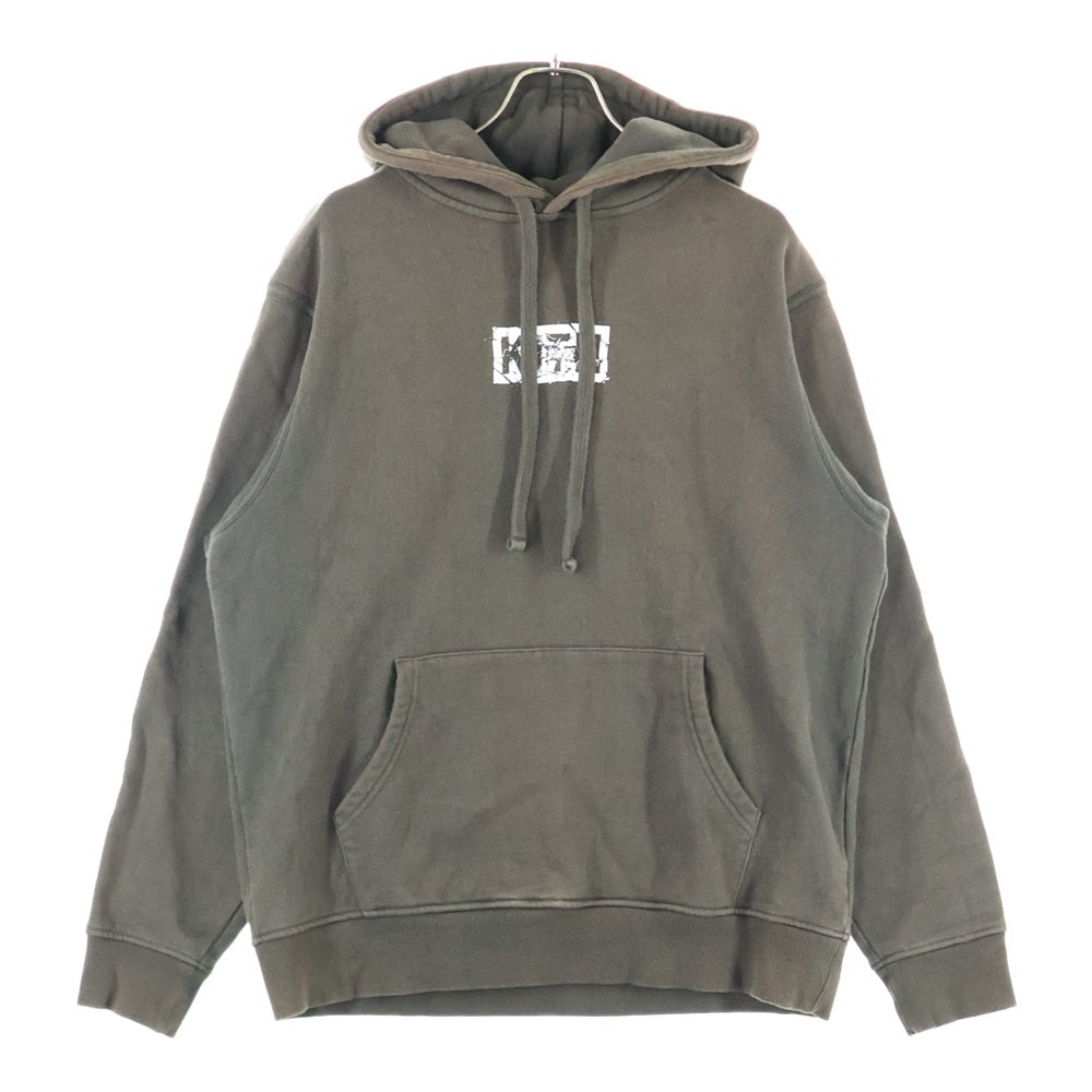 KITH(キス) SPLINTERED LOGO HOODIE スプリンタードロゴプリント プルオーバースウェットパーカー フーディ ブラウン KH2296