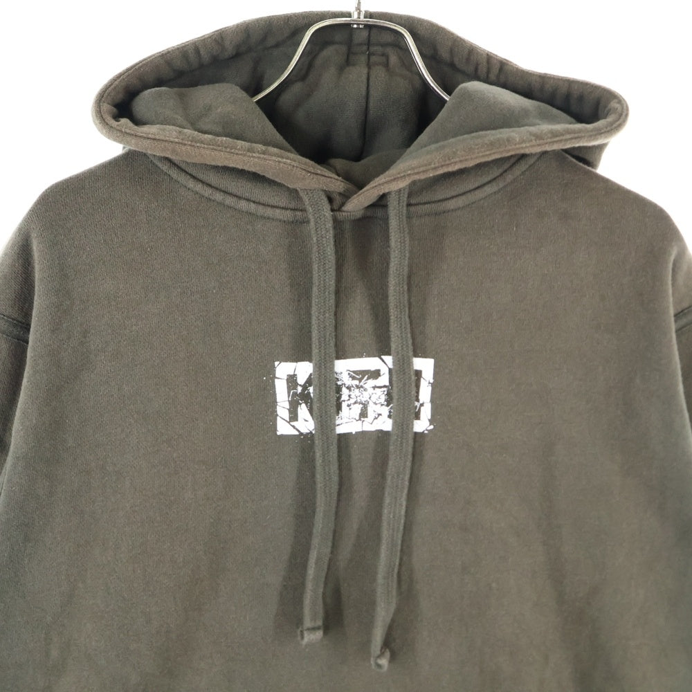 KITH(キス) SPLINTERED LOGO HOODIE スプリンタードロゴプリント プルオーバースウェットパーカー フーディ ブラウン KH2296