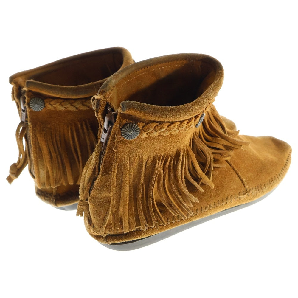 Minnetonka(ミネトンカ) HI TOP BACK ZIP BOOT ハイトップ バックジップアップ スウェードレザー ウェスタンショートブーツ ブラウン