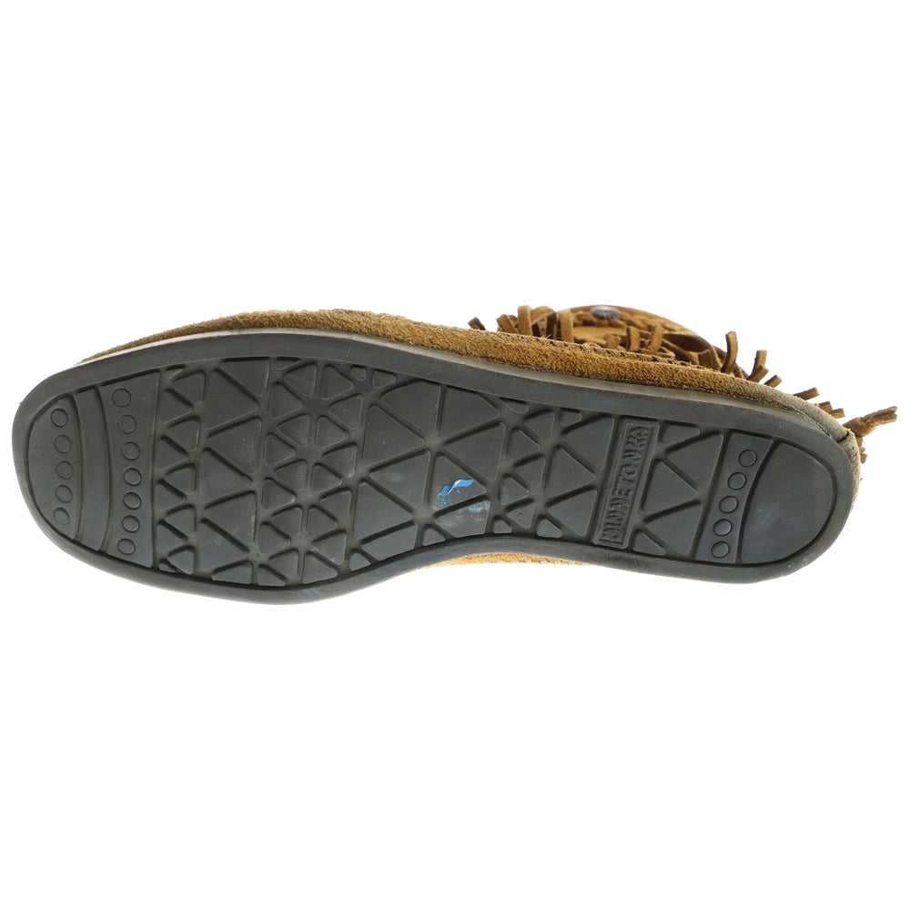 Minnetonka(ミネトンカ) HI TOP BACK ZIP BOOT ハイトップ バックジップアップ スウェードレザー ウェスタンショートブーツ ブラウン