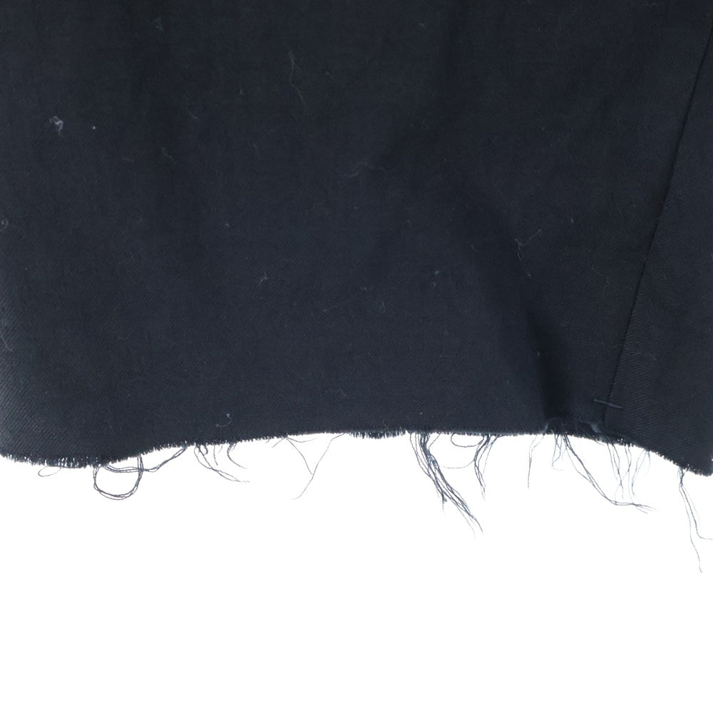 NUMBER (N)INE(ナンバーナイン) 06AW NOIR期 シルクレザーモチーフ ウール イージーパンツ ブラック F06-NP005