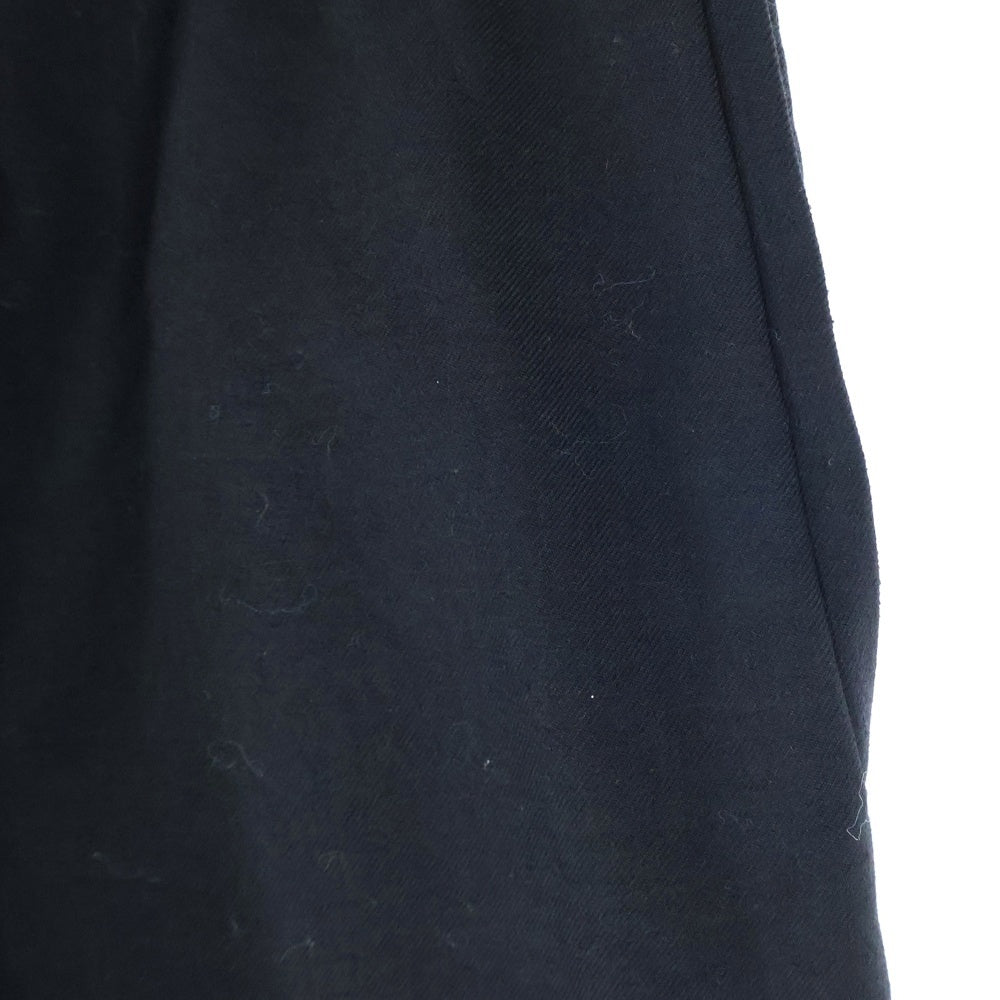 NUMBER (N)INE(ナンバーナイン) 06AW NOIR期 シルクレザーモチーフ ウール イージーパンツ ブラック F06-NP005