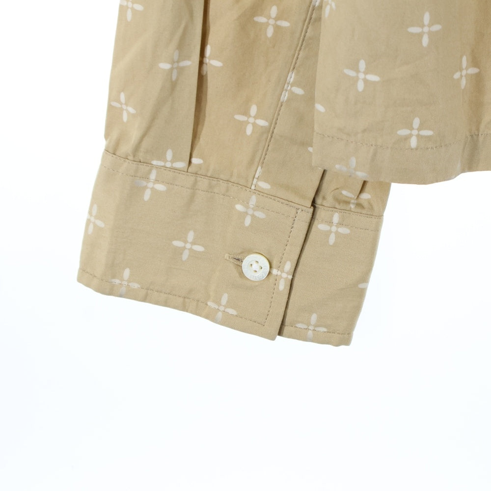 A BATHING APE(アベイシングエイプ) ×NUMBER (N)INE ナンバーナイン REDISUN期 クロス柄 コットン 長袖シャツ ブラウン
