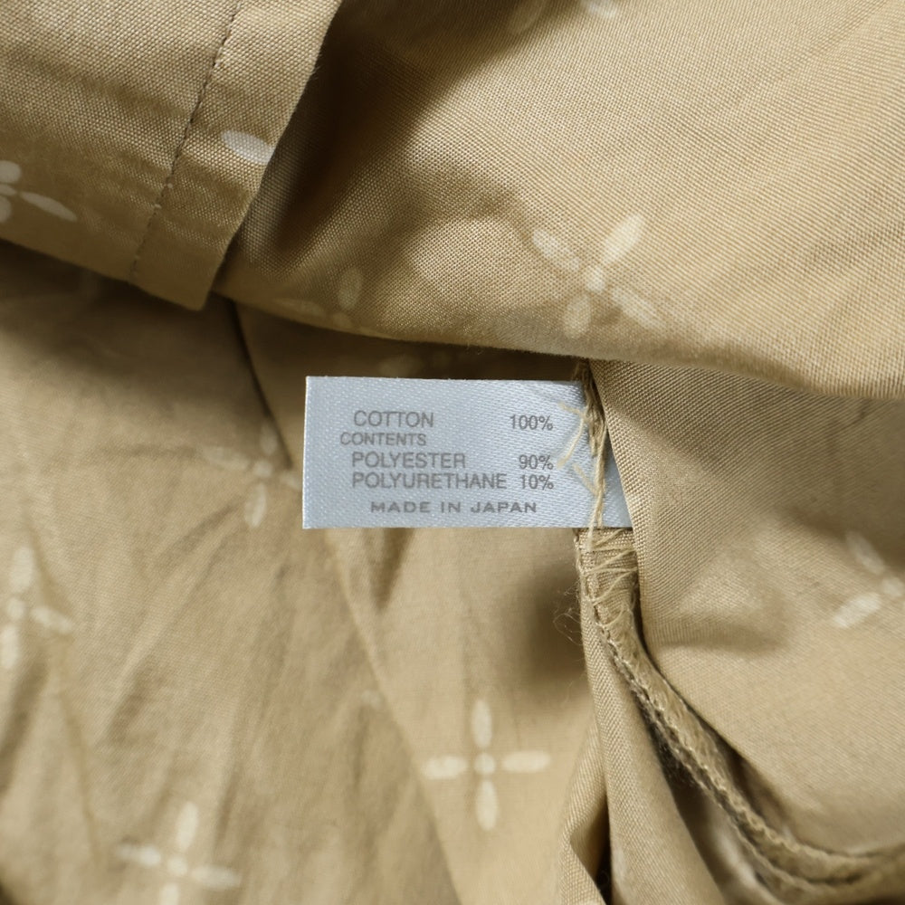 A BATHING APE(アベイシングエイプ) ×NUMBER (N)INE ナンバーナイン REDISUN期 クロス柄 コットン 長袖シャツ ブラウン