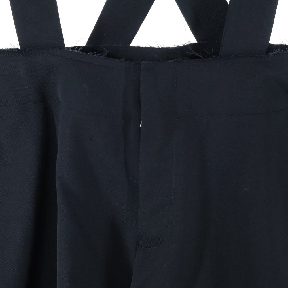 COMME des GARCONS(コムデギャルソン) 15SS AD2014 ウエストカットオフデザイン ウール サロペット ブラック GO-U004