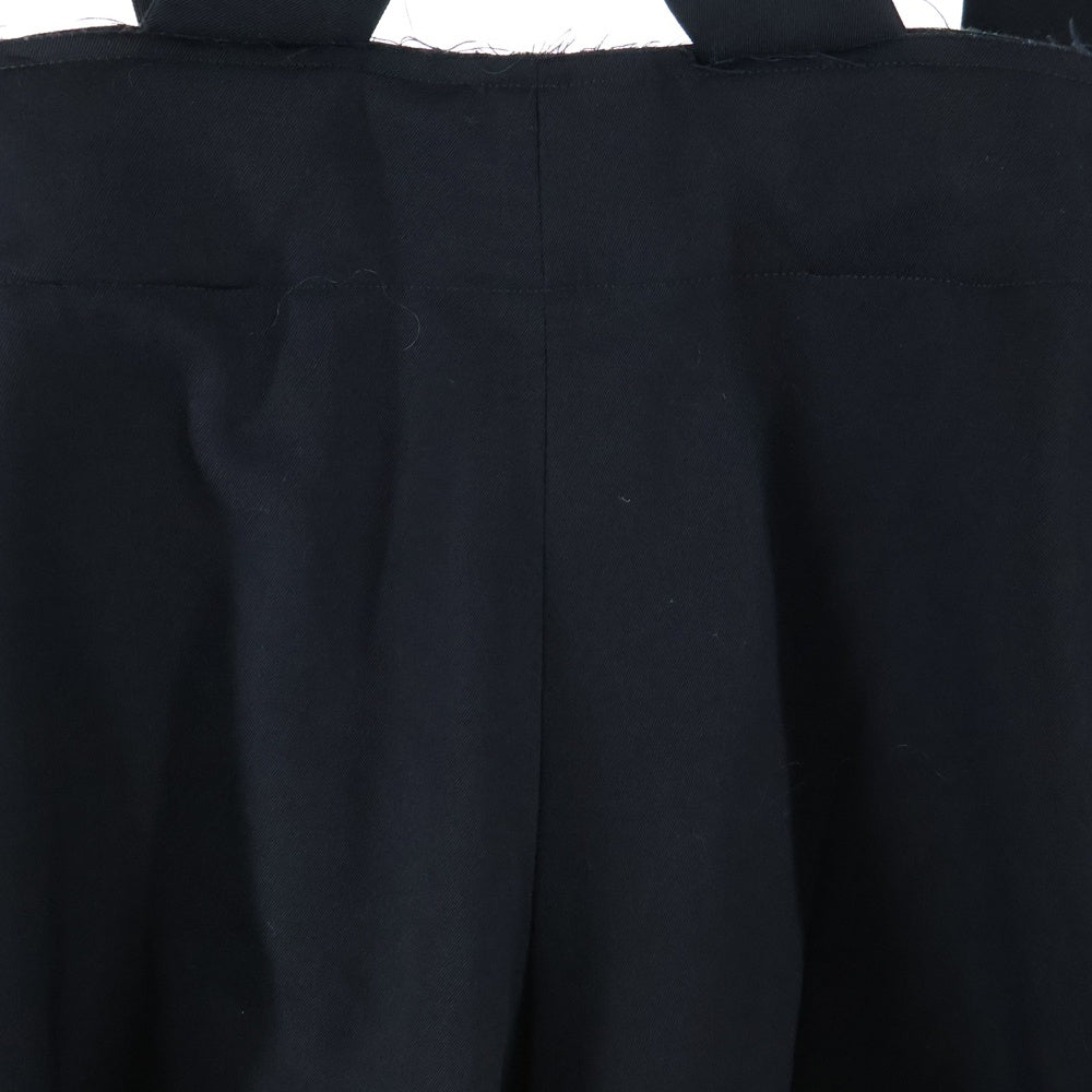 COMME des GARCONS(コムデギャルソン) 15SS AD2014 ウエストカットオフデザイン ウール サロペット ブラック GO-U004