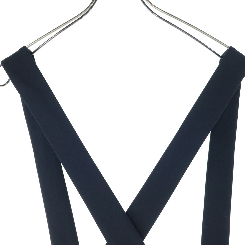 COMME des GARCONS(コムデギャルソン) 15SS AD2014 ウエストカットオフデザイン ウール サロペット ブラック GO-U004