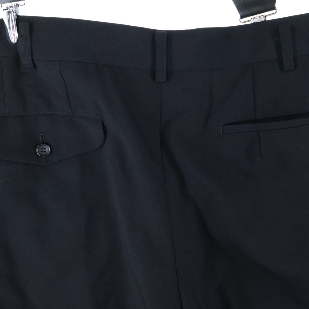 COMME des GARCONS HOMME PLUS(コムデギャルソンオムプリュス) 21SS AD2020 アシンメトリー サスペンダー ショート ウールパンツ ブラック PG-P052