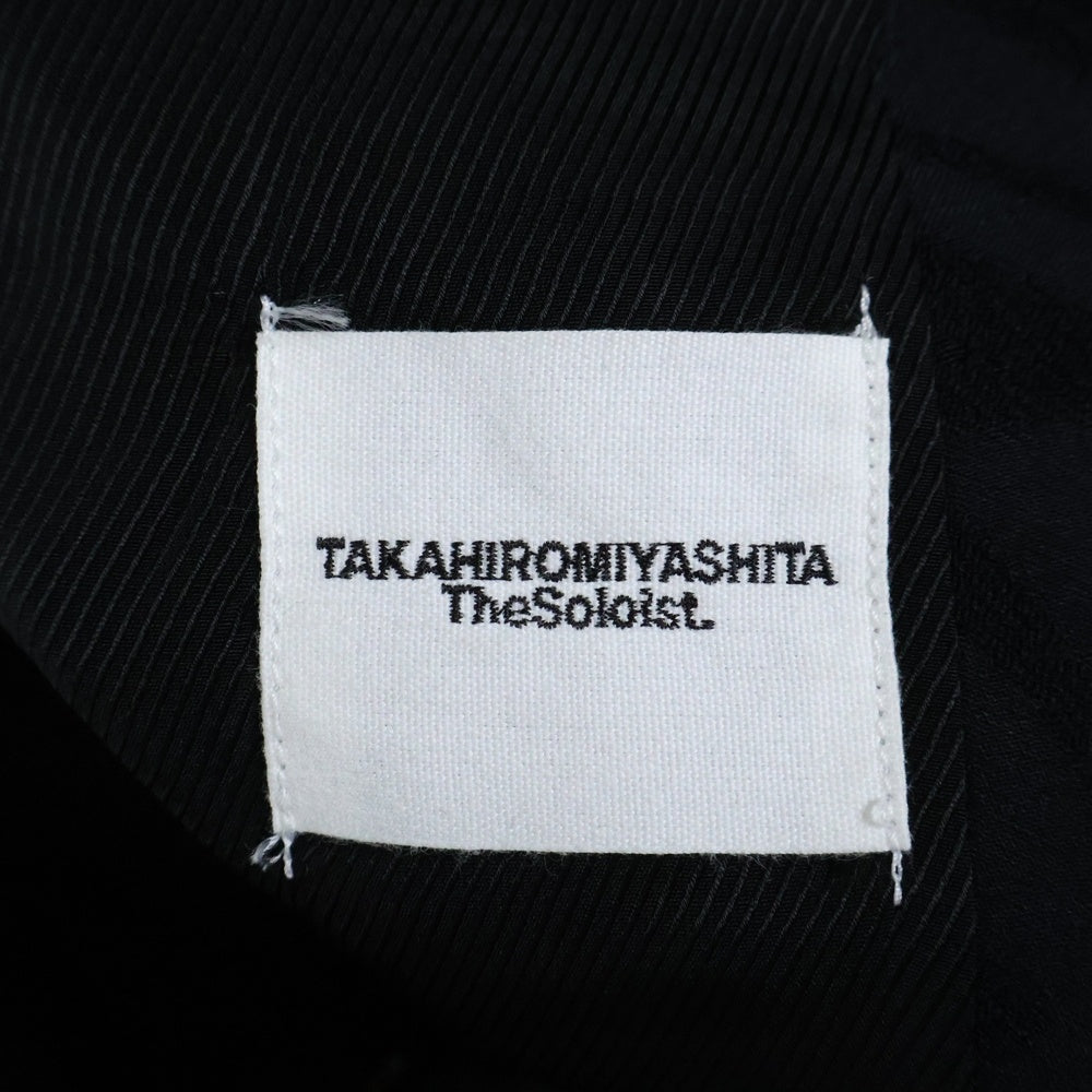TAKAHIROMIYASHITA The SoloIst.(タカヒロミヤシタザソロイスト) 20SS 総柄 ダブルラペル 2B ウール テーラードジャケット ブラック sj.0001SS20