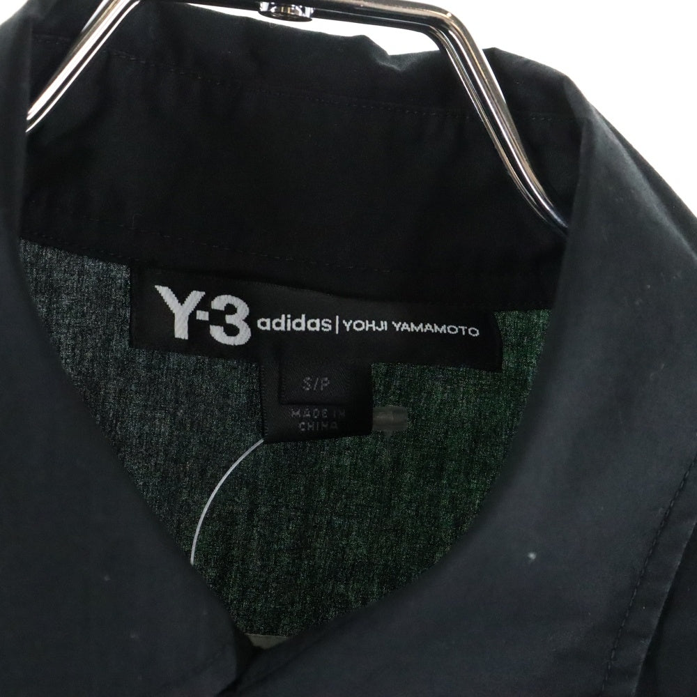 Y-3(ワイスリー) 18SS バッグロゴプリント 長袖 ロング シャツ ブラック CY6859