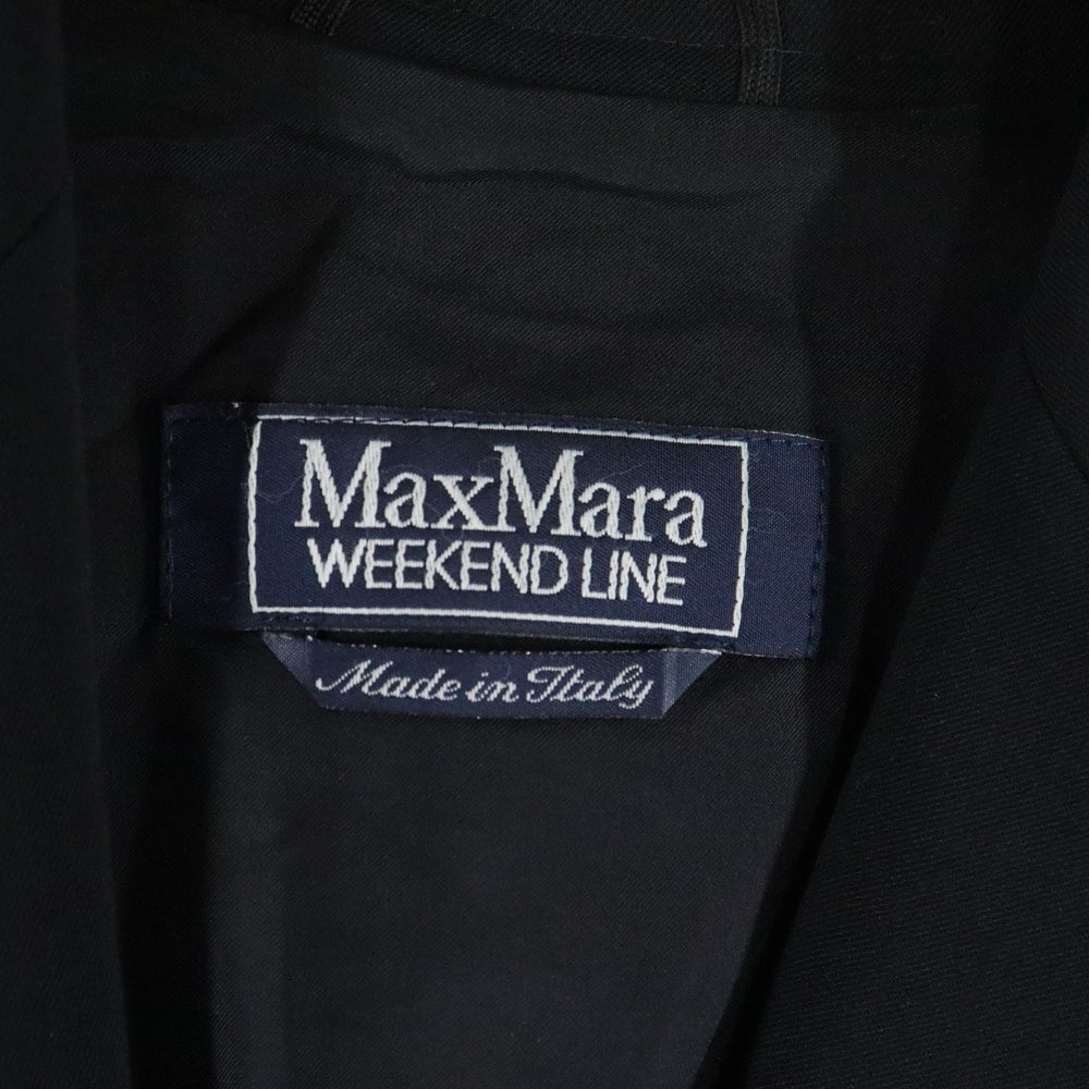 Weekend Max Mara(ウィークエンド マックスマーラ) イタリア製 レーヨンウール 3B テーラードジャケット ブラック レディース