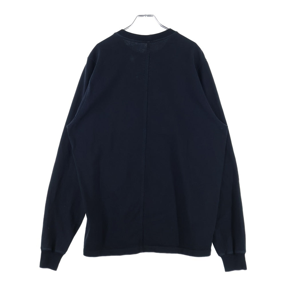 Rick Owens(リックオウエンス) 21AW BA SHORT CREWNECK T-SHIRT ロングスリーブ クルーネック コットン 長袖Tシャツ カットソー ブラック RU02A5277-BA