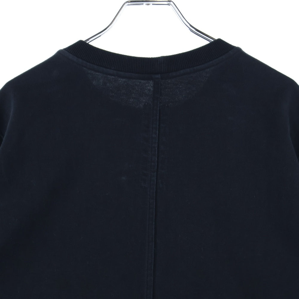 Rick Owens(リックオウエンス) 21AW BA SHORT CREWNECK T-SHIRT ロングスリーブ クルーネック コットン 長袖Tシャツ カットソー ブラック RU02A5277-BA