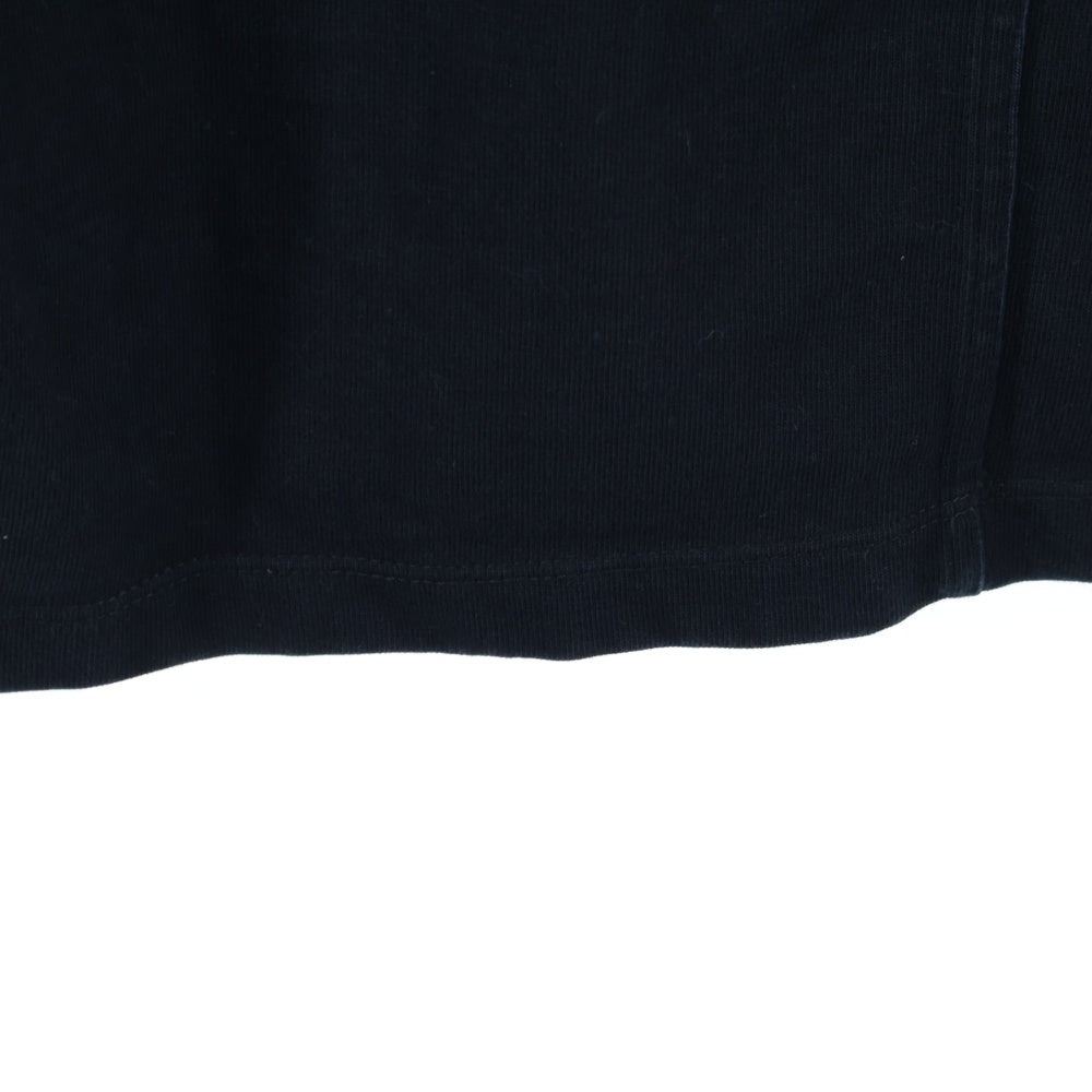 Rick Owens(リックオウエンス) 21AW BA SHORT CREWNECK T-SHIRT ロングスリーブ クルーネック コットン 長袖Tシャツ カットソー ブラック RU02A5277-BA