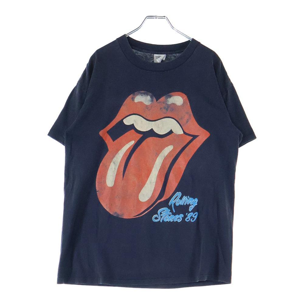 VINTAGE(ヴィンテージ) 80S ROLLING STONES STEEL WHEELS TOUR TEE ローリング ストーンズ スティール ホイールズ ツアー プリント クルーネック 半袖Tシャツ カットソー ブラック