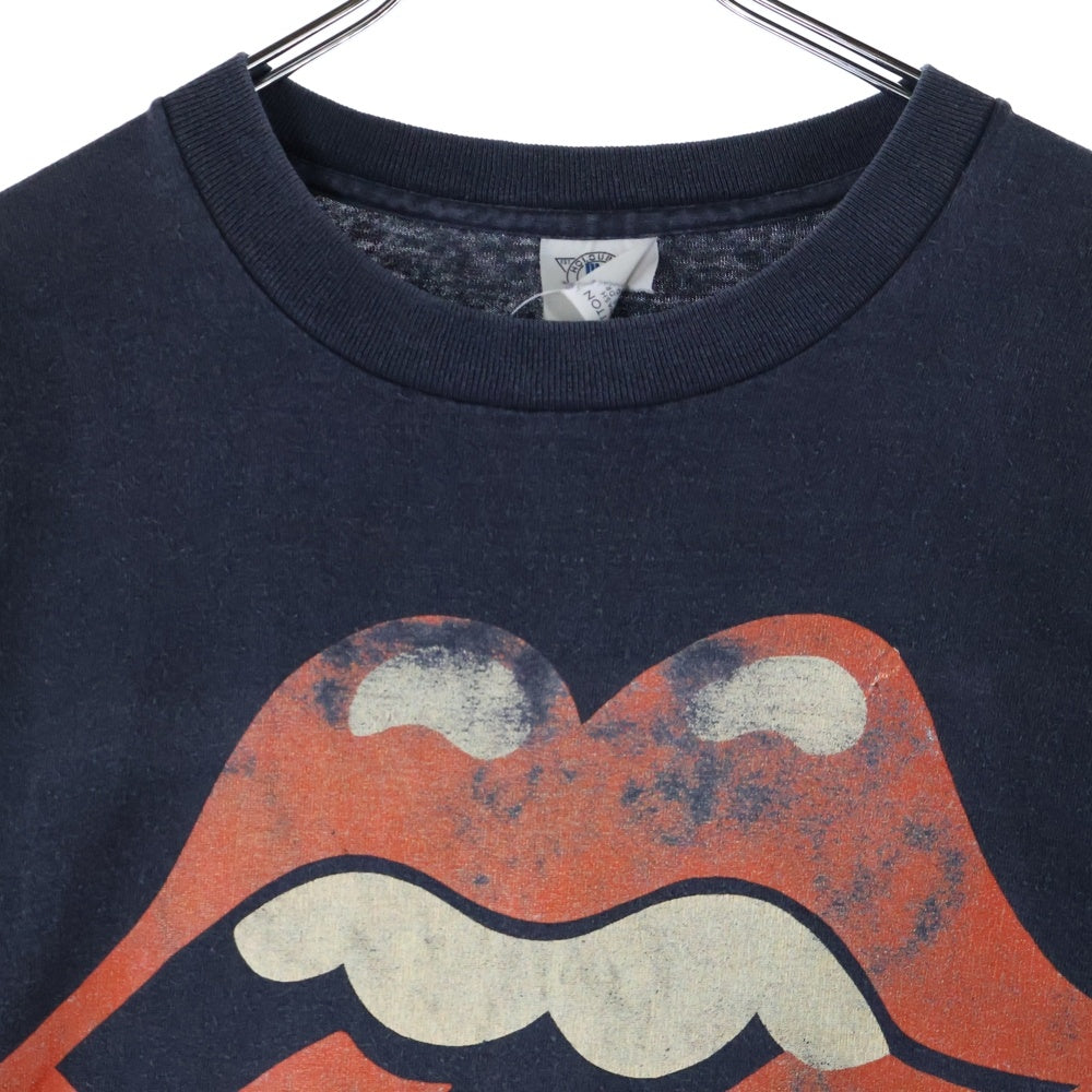 VINTAGE(ヴィンテージ) 80S ROLLING STONES STEEL WHEELS TOUR TEE ローリング ストーンズ スティール ホイールズ ツアー プリント クルーネック 半袖Tシャツ カットソー ブラック