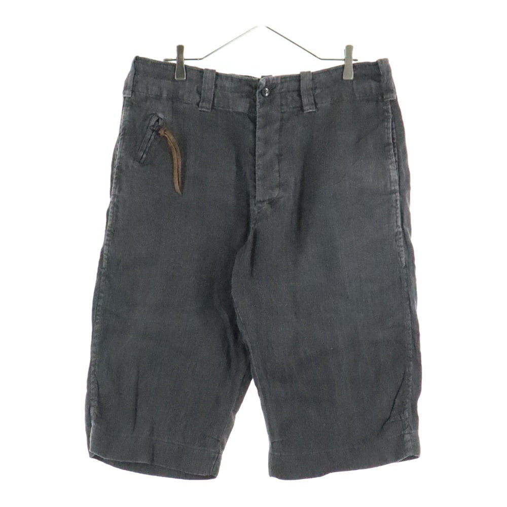 Y's(ワイズ) 06SS ARCHIVE アーカイブ リネン混 ボタンフライ ハーフパンツ グレー MR-P10-315