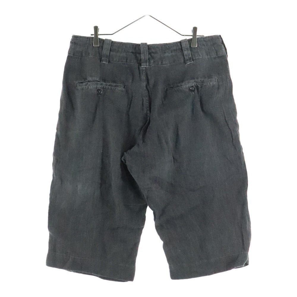 Y's(ワイズ) 06SS ARCHIVE アーカイブ リネン混 ボタンフライ ハーフパンツ グレー MR-P10-315
