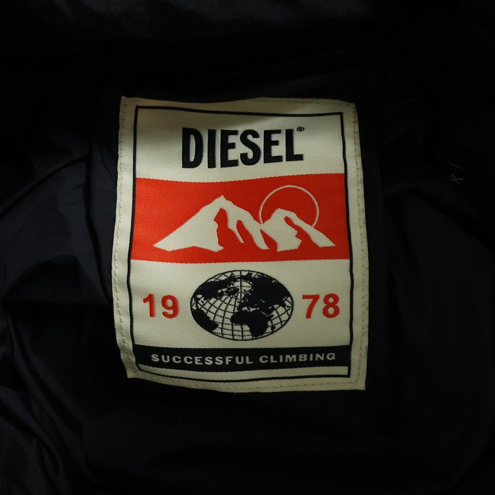DIESEL(ディーゼル) W-ROLF ジップアップフーデッドパファージャケット レディース ブラック A05007