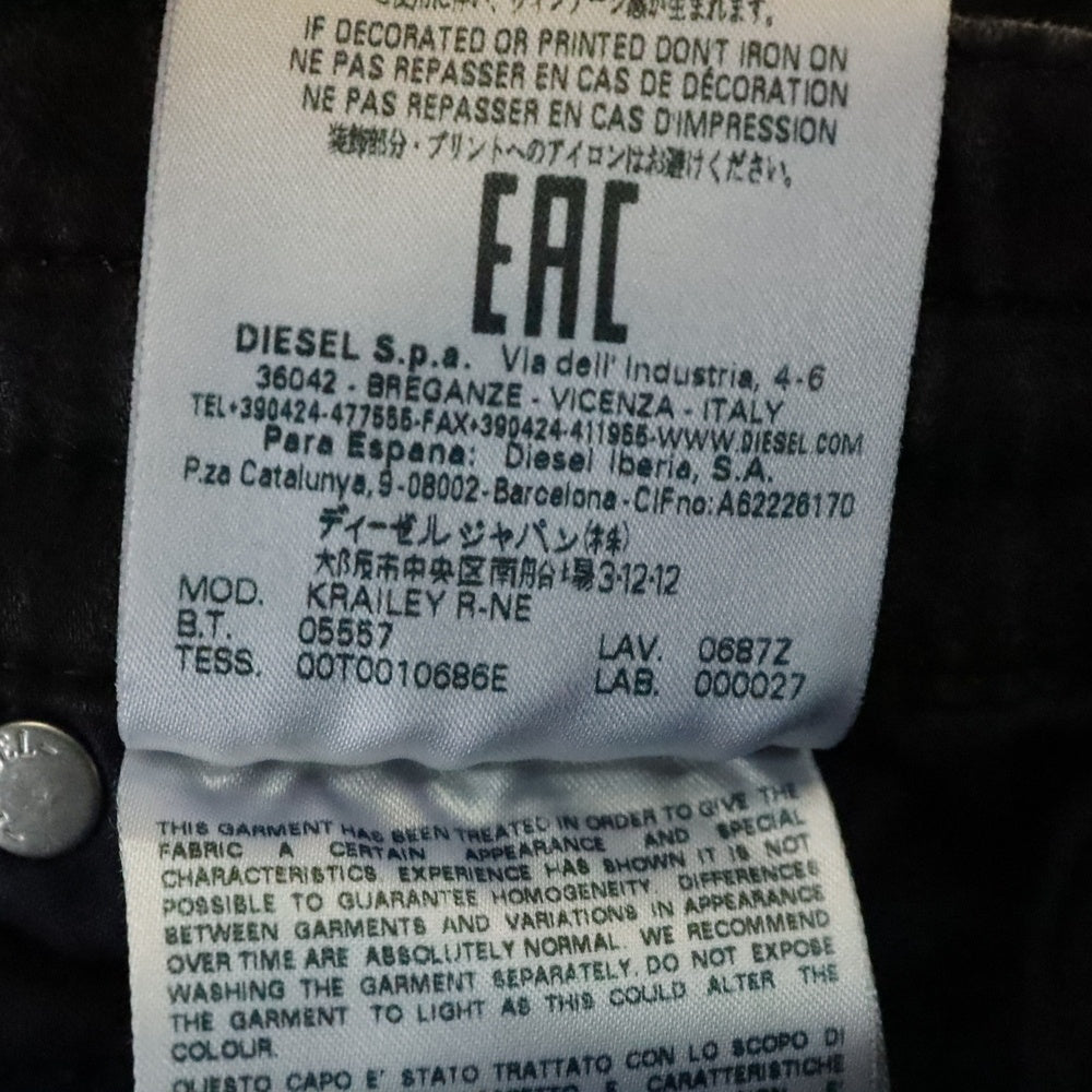 DIESEL(ディーゼル) JOGGJEANS THOMMER ジョグジーンズ スリムテーパードデニムパンツ レディース ブラック 0687Z