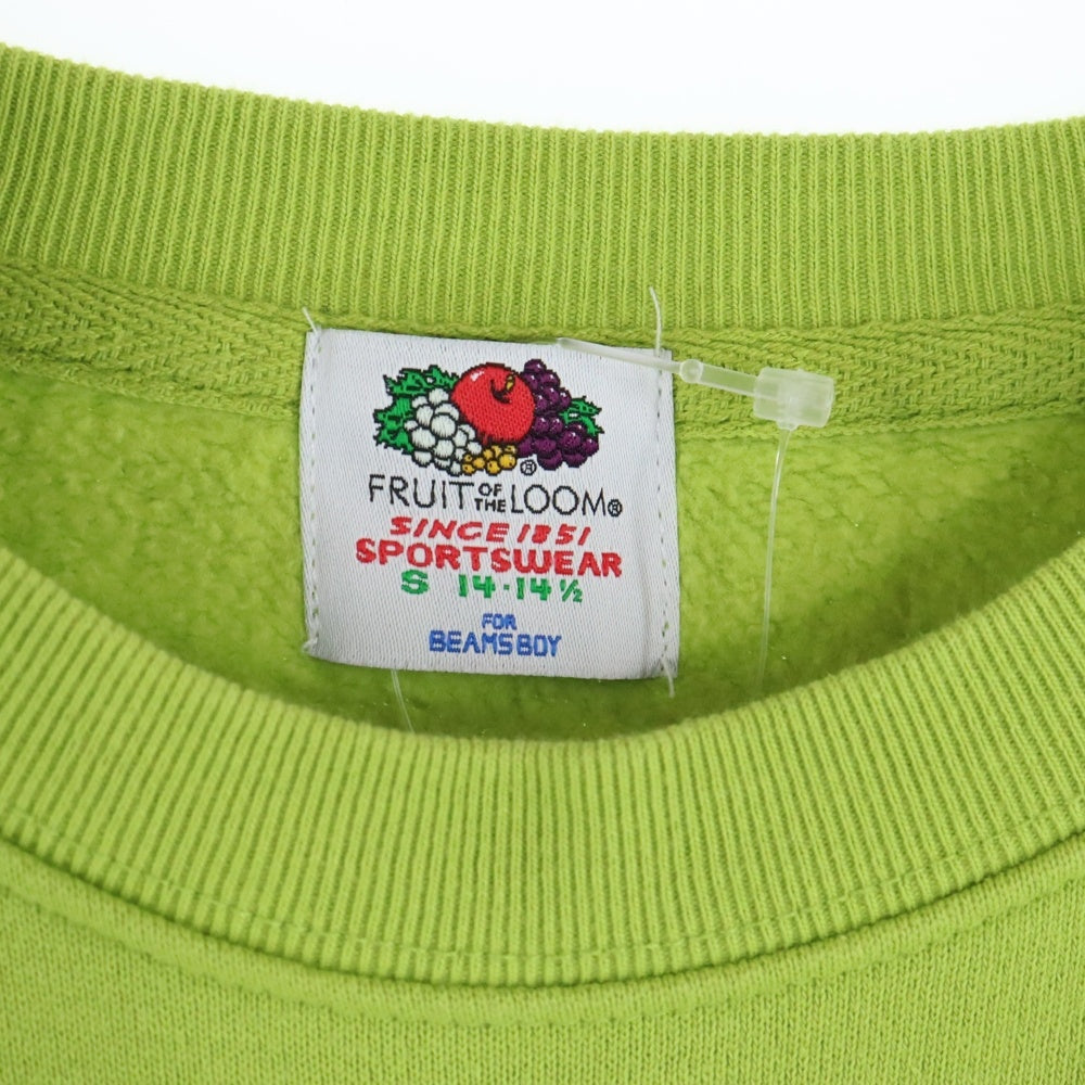 BEAMS BOY(ビームスボーイ) FRUIT OF THE LOOM別注 ピグメント クルーネックスウェット トレーナー グリーン レディース 13-13-0278-146