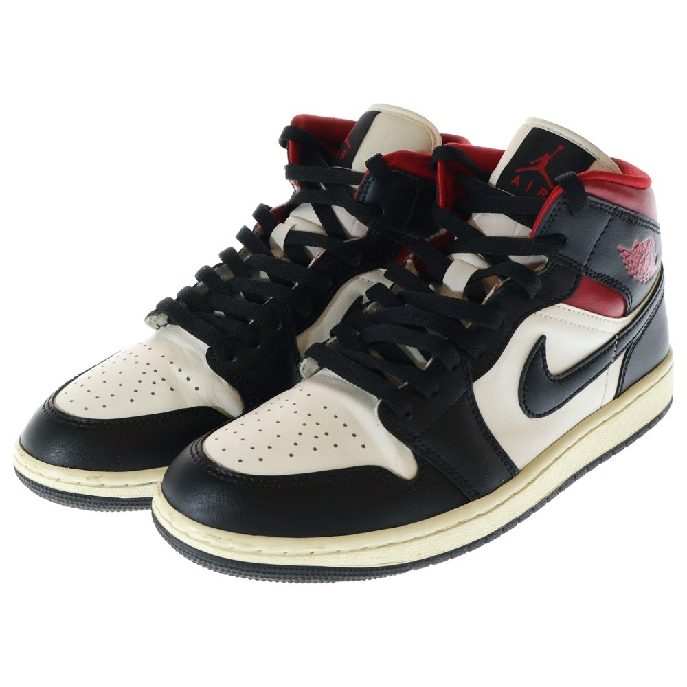 NIKE(ナイキ) WMNS AIR JORDAN 1 MID GYM RED ウィメンズ エアジョーダン ジムレッド ミッドカットスニーカー レッド/ブラック US9.5/26.5cm BQ6472-061