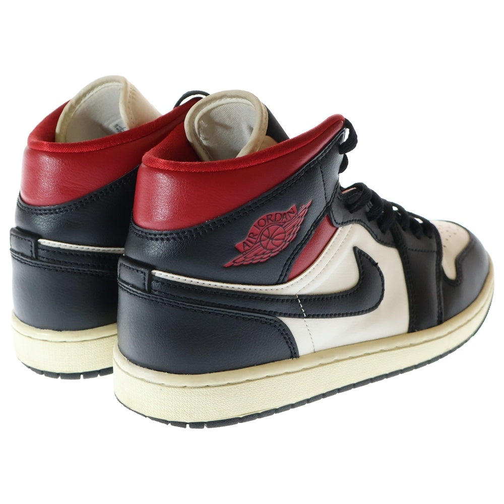 NIKE(ナイキ) WMNS AIR JORDAN 1 MID GYM RED ウィメンズ エアジョーダン ジムレッド ミッドカットスニーカー レッド/ブラック US9.5/26.5cm BQ6472-061