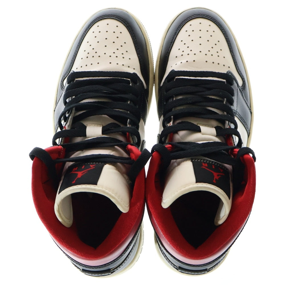 NIKE(ナイキ) WMNS AIR JORDAN 1 MID GYM RED ウィメンズ エアジョーダン ジムレッド ミッドカットスニーカー レッド/ブラック US9.5/26.5cm BQ6472-061