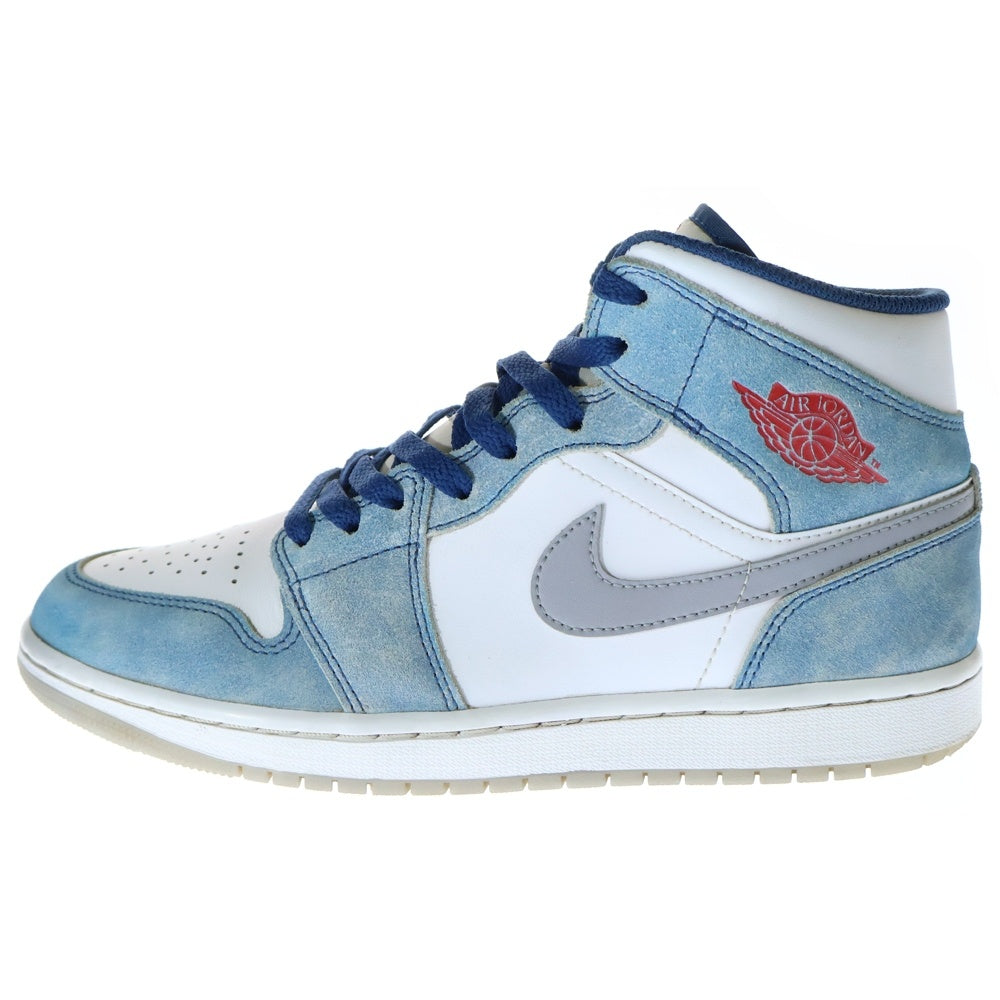 NIKE(ナイキ) AIR JORDAN 1 MID SE HYPER ROYAL エアジョーダン ハイパーロイヤル ミッドカットスニーカー ブルー/ホワイト US8.5/26.5cm DN3706-401