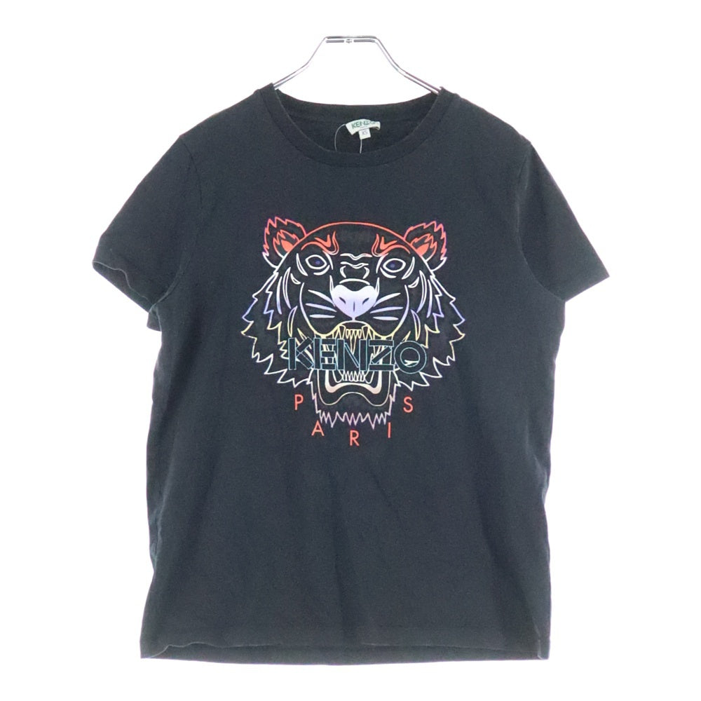 KENZO(ケンゾー) GRADIENT TIGER T-SHIRT グレイディエント タイガー グラフィック クルーネック カットソー 半袖Tシャツ ブラック F962TS8134YE