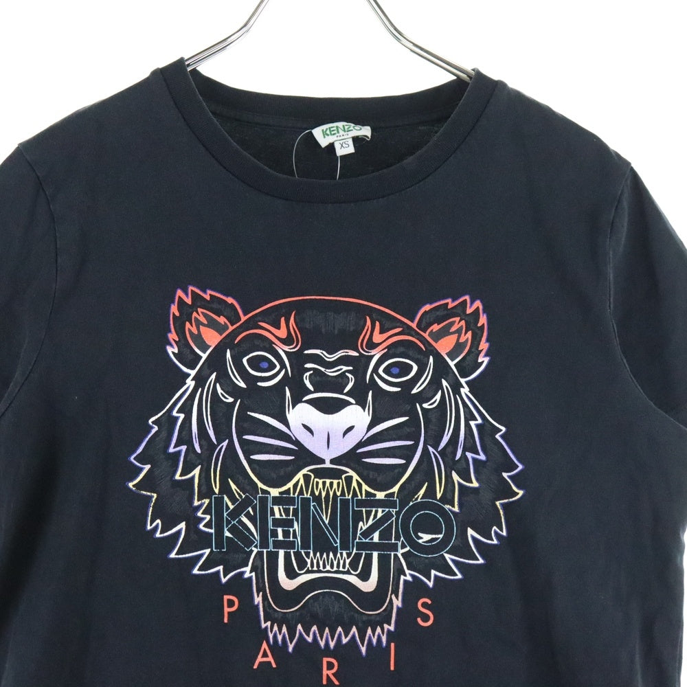 KENZO(ケンゾー) GRADIENT TIGER T-SHIRT グレイディエント タイガー グラフィック クルーネック カットソー 半袖Tシャツ ブラック F962TS8134YE