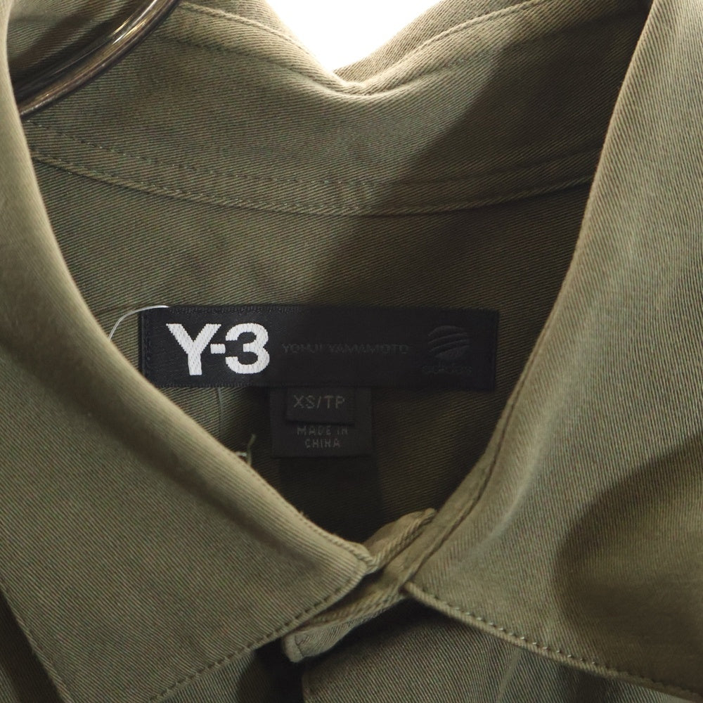 Y-3(ワイスリー) オーバーサイズ 長袖 シャツ カーキ M37972