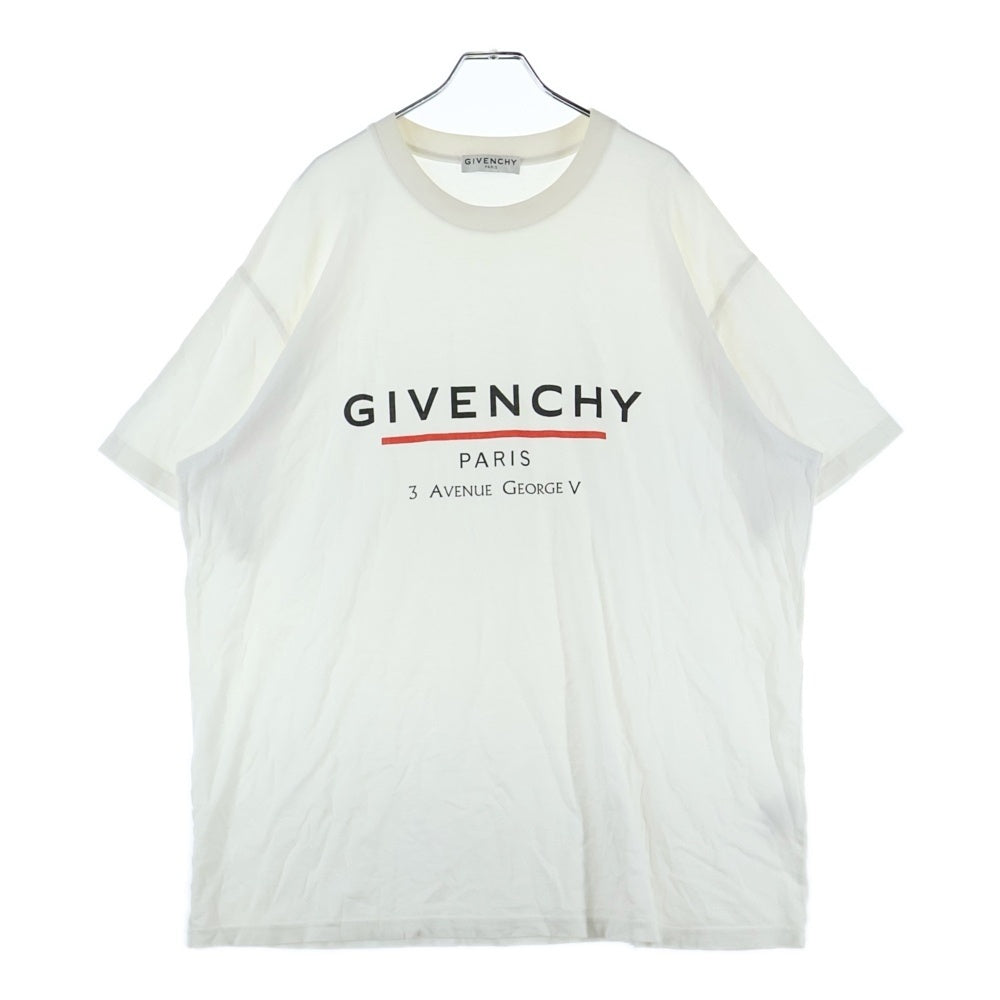 GIVENCHY(ジバンシィ) 20SS アドレスロゴ プリント 半袖 Tシャツ カットソー ホワイト BM70U23002