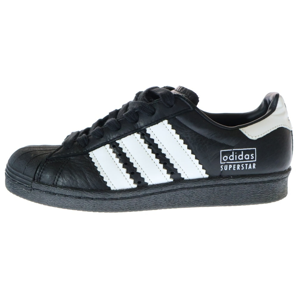 adidas(アディダス) Superstar 80s Enlarged Stripes スーパースター インラージ ストライプ ローカットスニーカー レディース ブラック US5/23cm BD7363