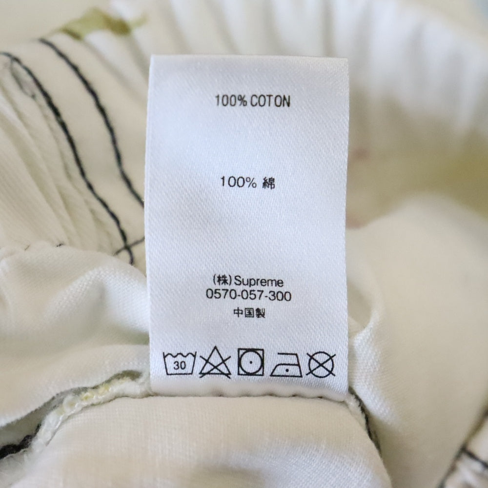 SUPREME(シュプリーム) 19SS Deep Space Skate Pant ディープ スペース 総柄 ドローストリング スケートパンツ ホワイト