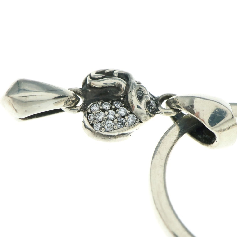 CHROME HEARTS(クロムハーツ) EWLP NTFL P/D アイウェアループ NTFLハートネックレストップ パヴェダイヤ シルバー