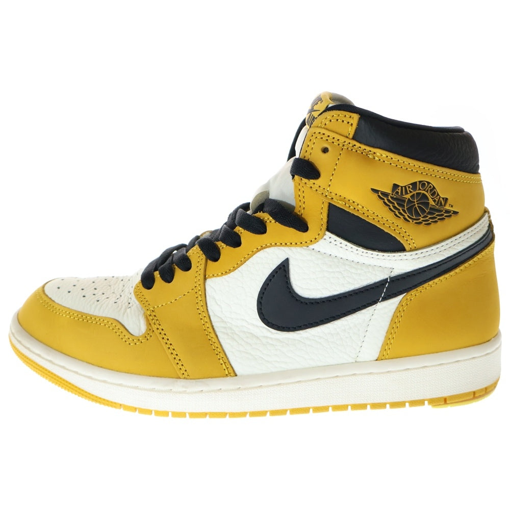 NIKE(ナイキ) AIR JORDAN 1 HIGH Yellow Ochre エアジョーダン 1 ハイカットスニーカー イエローオークル ホワイト US9.5/27.5cm DZ5485-701