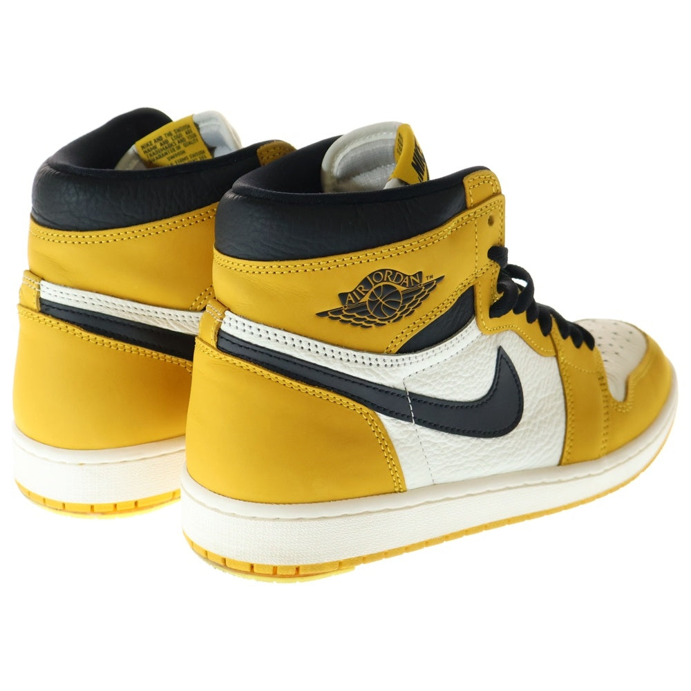 NIKE(ナイキ) AIR JORDAN 1 HIGH Yellow Ochre エアジョーダン 1 ハイカットスニーカー イエローオークル ホワイト US9.5/27.5cm DZ5485-701