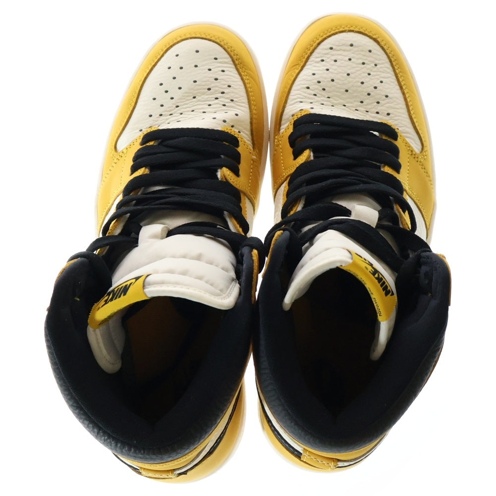 NIKE(ナイキ) AIR JORDAN 1 HIGH Yellow Ochre エアジョーダン 1 ハイカットスニーカー イエローオークル ホワイト US9.5/27.5cm DZ5485-701