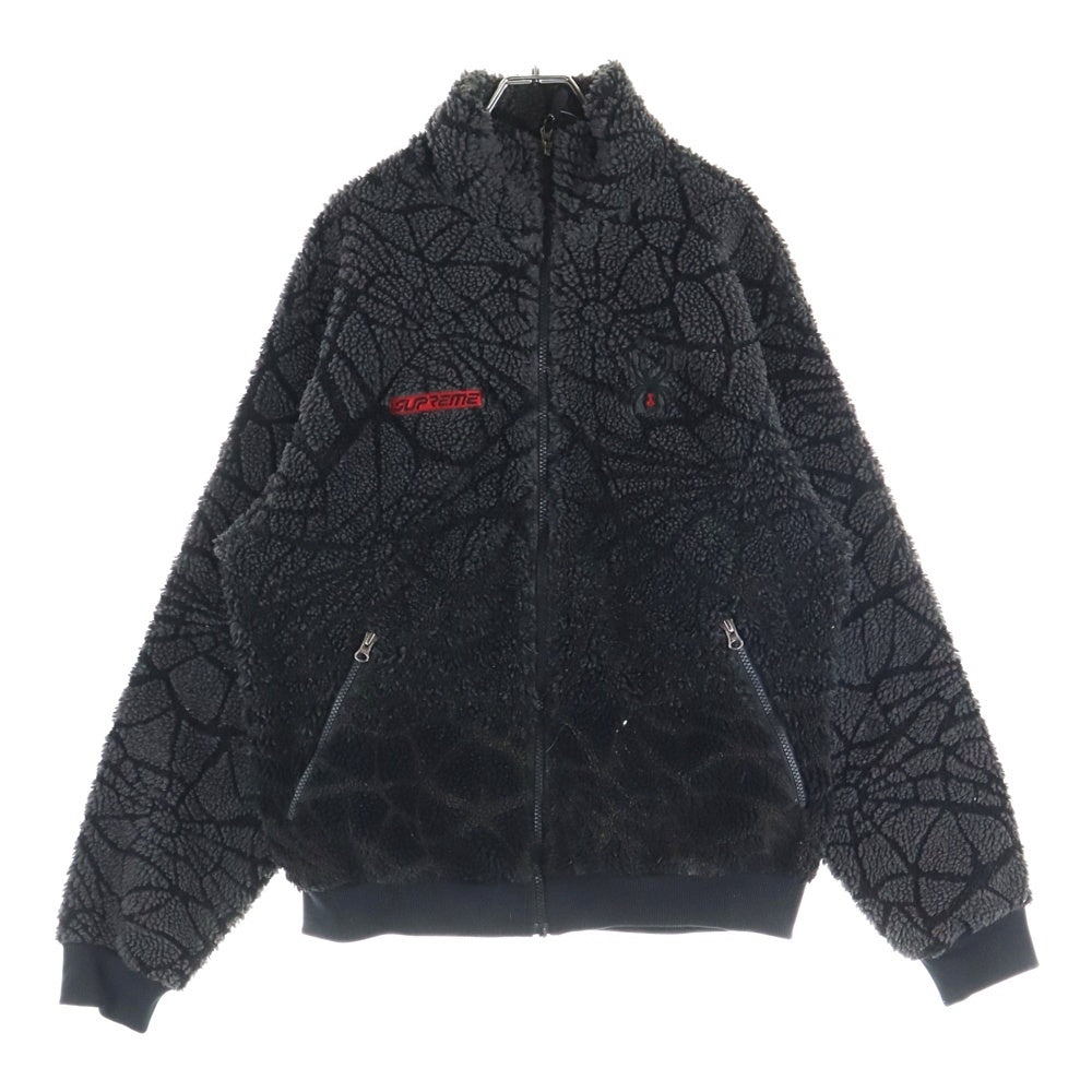 SUPREME(シュプリーム) 22AW Spyder Web Polar Fleece Jacket スパイダーウェブ ポーラー フリースジャケット ブラック