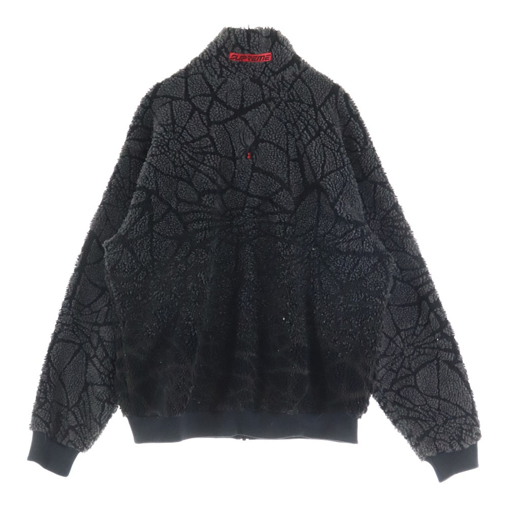 SUPREME(シュプリーム) 22AW Spyder Web Polar Fleece Jacket スパイダーウェブ ポーラー フリースジャケット ブラック