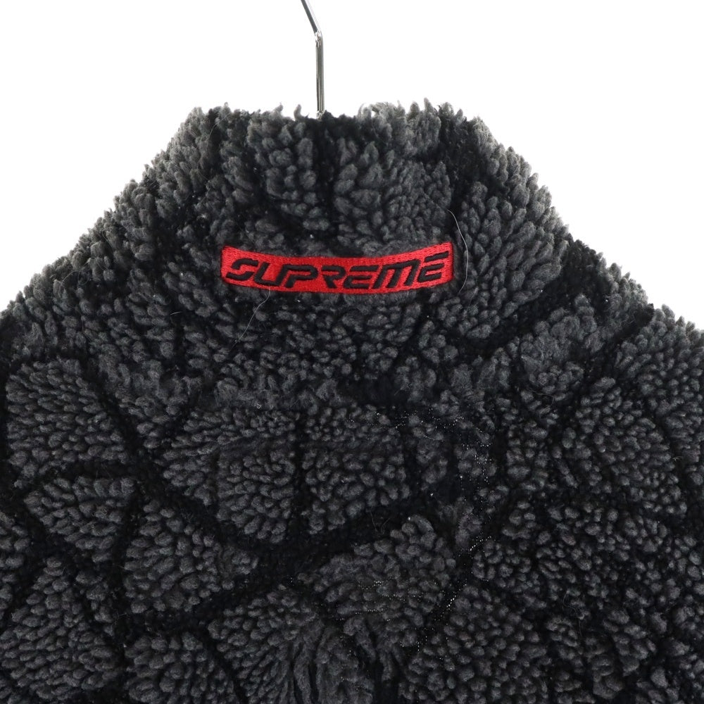 SUPREME(シュプリーム) 22AW Spyder Web Polar Fleece Jacket スパイダーウェブ ポーラー フリースジャケット ブラック