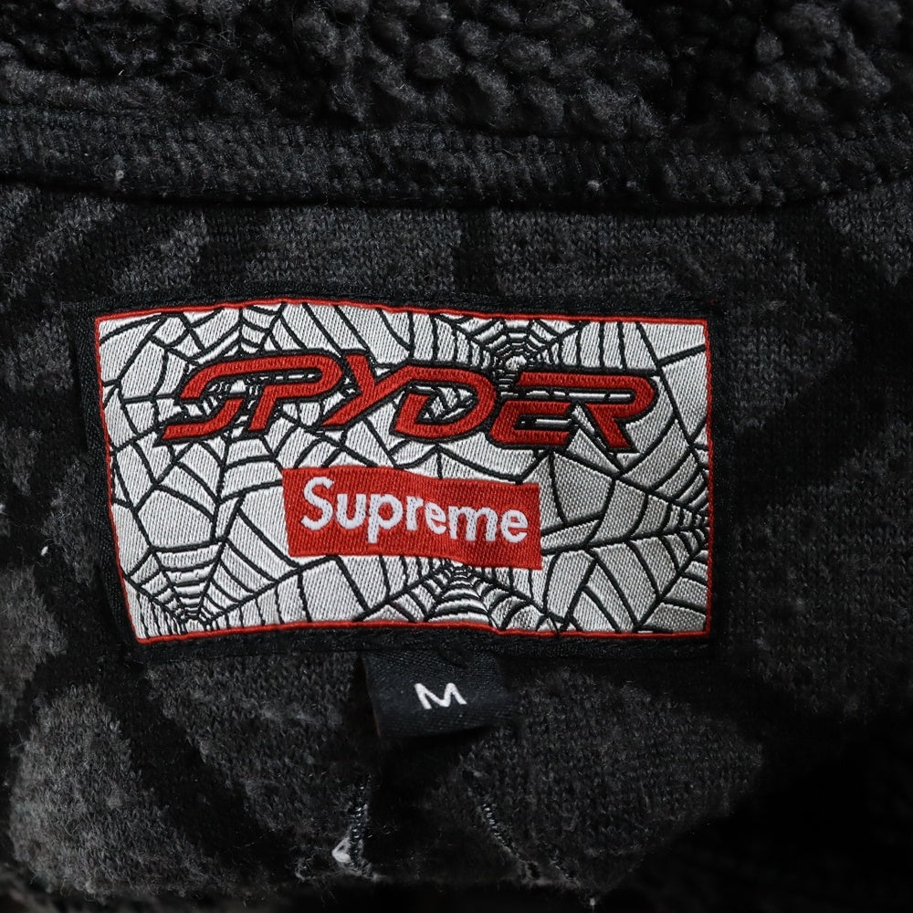SUPREME(シュプリーム) 22AW Spyder Web Polar Fleece Jacket スパイダーウェブ ポーラー フリースジャケット ブラック