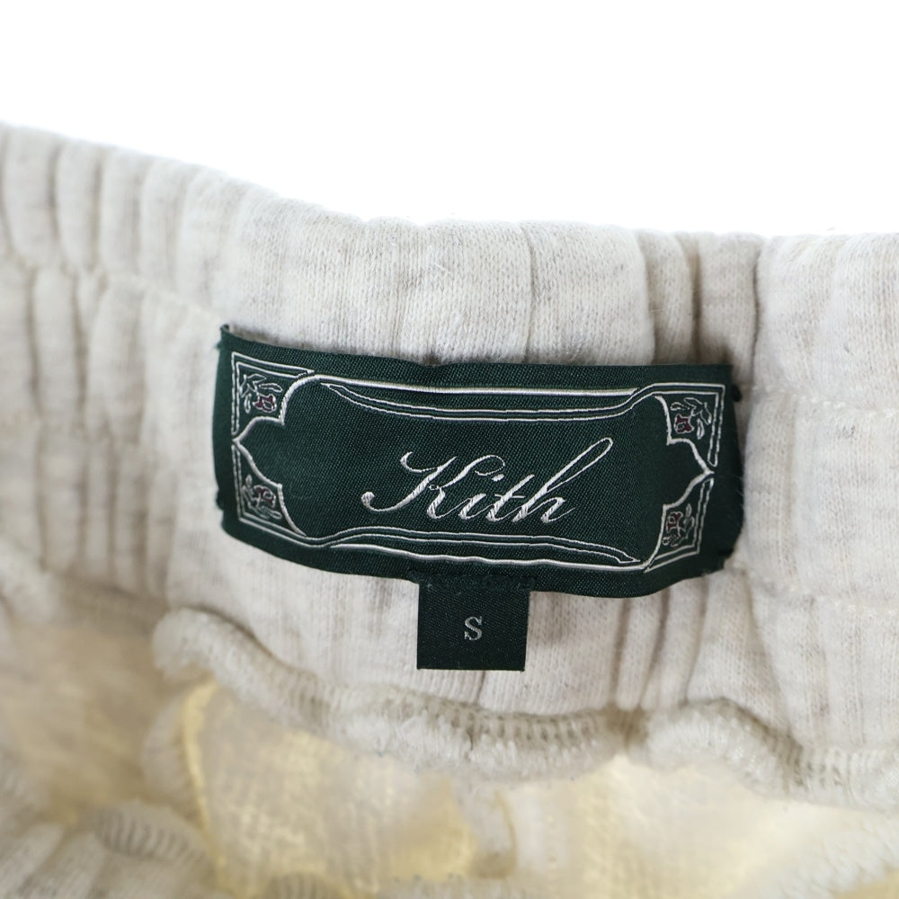 KITH(キス) Kith Williams I Sweatpant ボックスロゴ コットン スウェットパンツ ライトグレー KHM060630