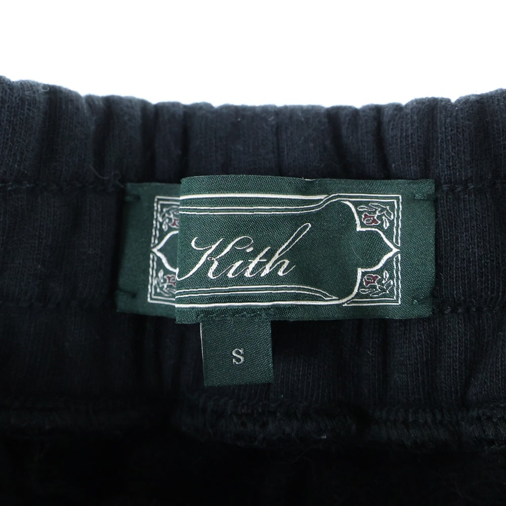 KITH(キス) Kith Williams I Sweatpant ボックスロゴ コットン スウェットパンツ ブラック KHM060630