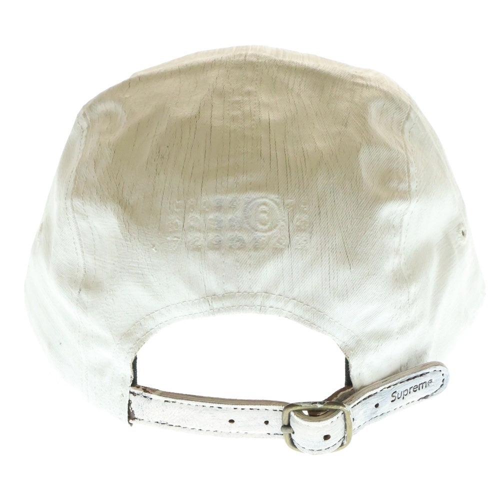 SUPREME(シュプリーム) 24SS ×MM6 Maison Margiela Painted Camp Cap エムエムシックスメゾンマルジェラ ペインテッド キャンプキャップ ホワイト