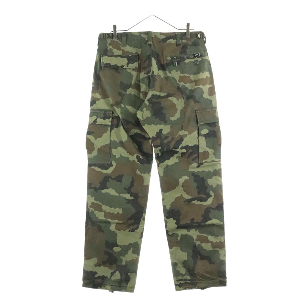 STUSSY(ステューシー) RIPSTOP CARGO PANT カモ柄 リップストップカーゴパンツ グリーン/ブラウン