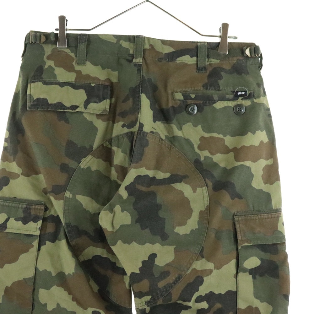 STUSSY(ステューシー) RIPSTOP CARGO PANT カモ柄 リップストップカーゴパンツ グリーン/ブラウン