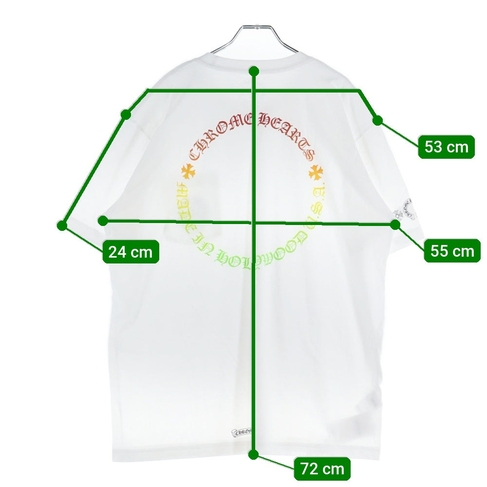 CHROME HEARTS(クロムハーツ) Back Grad Circle Logo Tee バックグラデーションサークルロゴTシャツ ホワイト